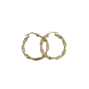 Zlaté kroucené náušnice - velké