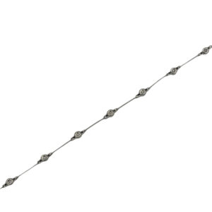 Náramek z bílého zlata s moissanity