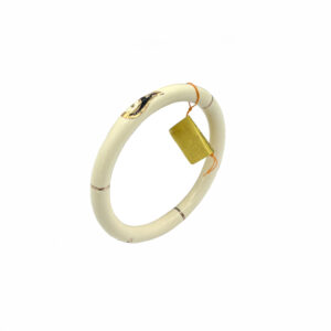 Vintage náramek v imitaci slonoviny se zlatým dekorem