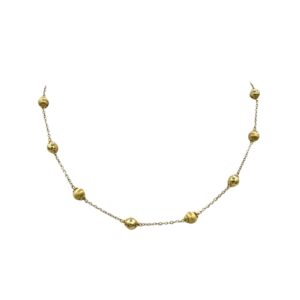 Zlatý náhrdelník s kuličkami