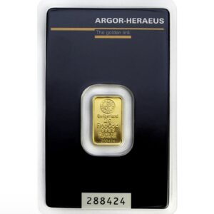 2g Argor Heraeus SA Švýcarsko Investiční zlatý slitek