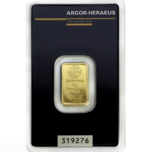 5g Argor Heraeus SA Švýcarsko Investiční zlatý slitek