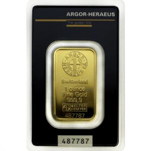 31,10g/1Oz Argor Heraeus SA Švýcarsko Investiční zlatý slitek