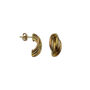 Náušnice Zlaté kroucené linie