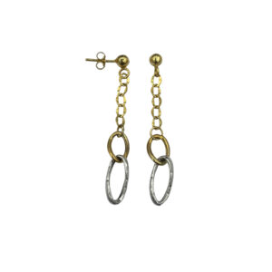 Jemné visací náušnice s bílým zakončením