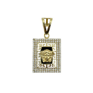 Zlatý přívěsek Medúza se zirkony