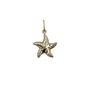 Přívěsek hvězdice z růžového a bílého zlata